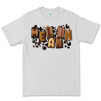 Dove Grey melanin with leopard Premium Tee - CowGirlArtShop