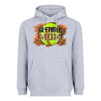 Heather Grey softball mom Heavyweight Hoodie - AdoDesignShop