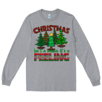 Heather Grey christmas isn't a season it's a feeling Long Sleeve Tee - BundleAndBundleShop