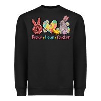 Black peace love easter Heavyweight Sweatshirt - AdoDesignShop