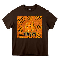 Chocolate Brown tiger paws Heavy Core Tee - TumblerDesignByShophia