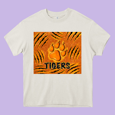 Tiger Paws Heavy Core Tee Designed By Tumblerdesignbyshophia