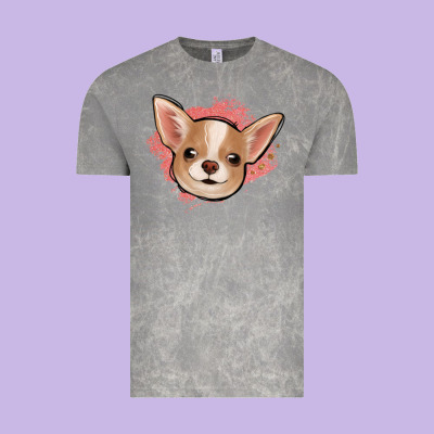 Chihuahua Pink Glitter Vintage Tee Designed By Jasminsmagicworld