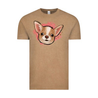 Vintage Coffee chihuahua pink glitter Vintage Tee - Jasminsmagicworld