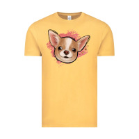 Vintage Mustard chihuahua pink glitter Vintage Tee - Jasminsmagicworld