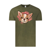 Vintage Olive chihuahua pink glitter Vintage Tee - Jasminsmagicworld