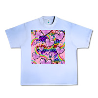 Grape Ice pride heart seamless pattern Urban Heavy Tee - FaDigitalArtStudio