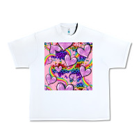 White pride heart seamless pattern Urban Heavy Tee - FaDigitalArtStudio