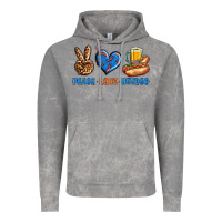 Cloud Rock Peace Love Hotdog Vintage Hoodie - BundleAndBundleShop