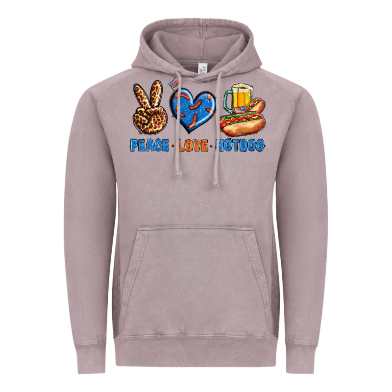 Peace Love Hotdog Vintage Hoodie by BundleAndBundleShop | Teevron