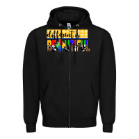 Black different is beautiful Zipper Hoodie - AdoDesignShop
