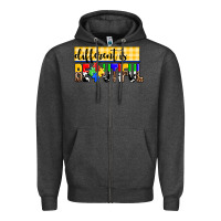 Charcoal Heather different is beautiful Zipper Hoodie - AdoDesignShop