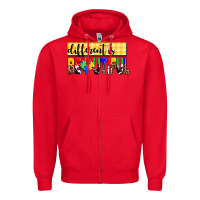Red different is beautiful Zipper Hoodie - AdoDesignShop