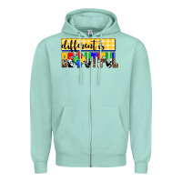 Seafoam different is beautiful Zipper Hoodie - AdoDesignShop