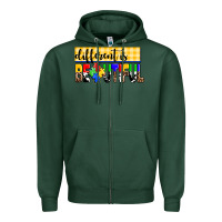 Sports Green different is beautiful Zipper Hoodie - AdoDesignShop