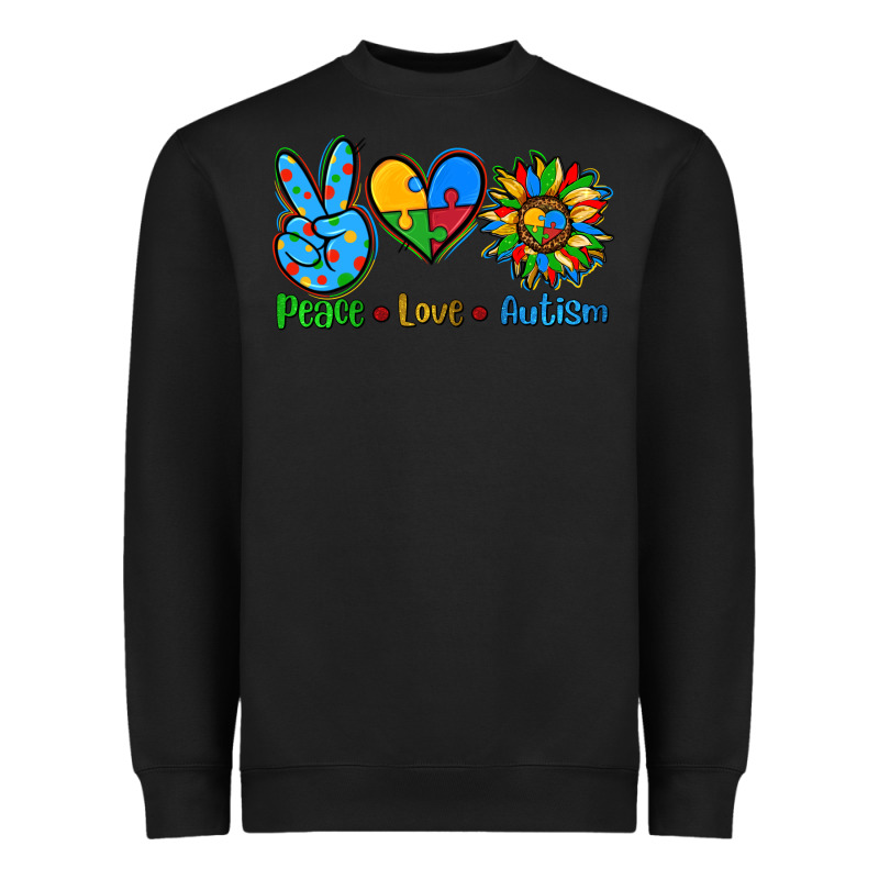Peace Love Autism Heavyweight Sweatshirt by AdoDesignShop | Teevron