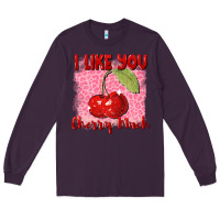 Plum i like you cherry much Long Sleeve Tee - FaDigitalArtStudio