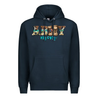 Navy western camo pattern army mom Premium Hoodie - Jasminsmagicworld