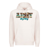 Pale Pink western camo pattern army mom Premium Hoodie - Jasminsmagicworld