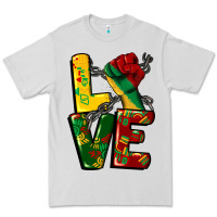 Dove Grey love juneteenth Premium Tee - CowGirlArtShop