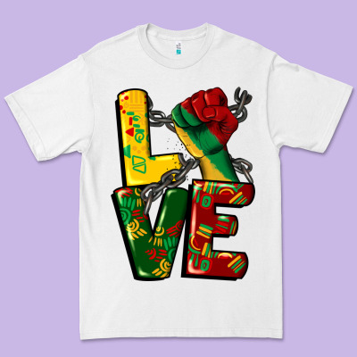 Love Juneteenth Premium Tee Designed By Cowgirlartshop