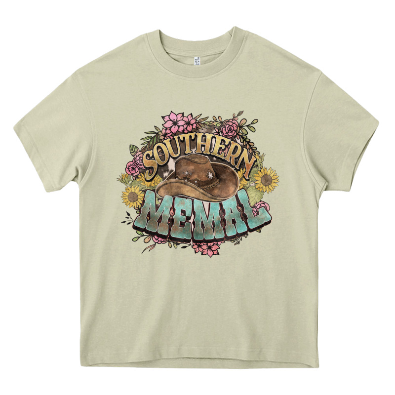 Southern Memal Western Flowers Heavy Core Tee by HowdyJamesFarm | Teevron