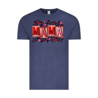 Vintage Denim Pink leopard mama Vintage Tee - FaDigitalArtStudio