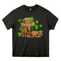 Asphalt st patricks day cow family Heavy Core Tee - RanaPortraitStore