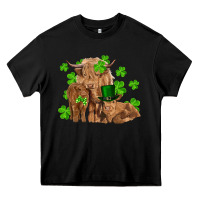 Black st patricks day cow family Heavy Core Tee - RanaPortraitStore