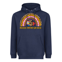 Navy back to school rainbow hello fifth grade Heavyweight Hoodie - AdoDesignShop