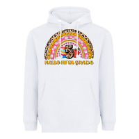 White back to school rainbow hello fifth grade Heavyweight Hoodie - AdoDesignShop