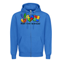 True Royal peace love  cure Zipper Hoodie - AdoDesignShop