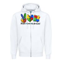 White peace love  cure Zipper Hoodie - AdoDesignShop