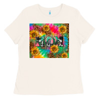 Bone Mom rainbow sunflower Ladies Tee - CowGirlArtShop