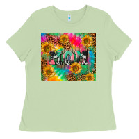 Matcha Mom rainbow sunflower Ladies Tee - CowGirlArtShop