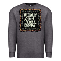 Charcoal Heather whiskey bent hell bound black Premium Sweatshirt - AdoDesignShop