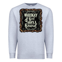 Heather Grey whiskey bent hell bound black Premium Sweatshirt - AdoDesignShop