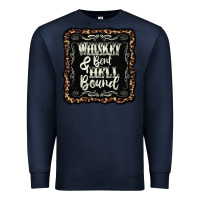 Navy whiskey bent hell bound black Premium Sweatshirt - AdoDesignShop
