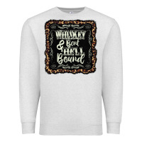 Oatmeal Heather whiskey bent hell bound black Premium Sweatshirt - AdoDesignShop