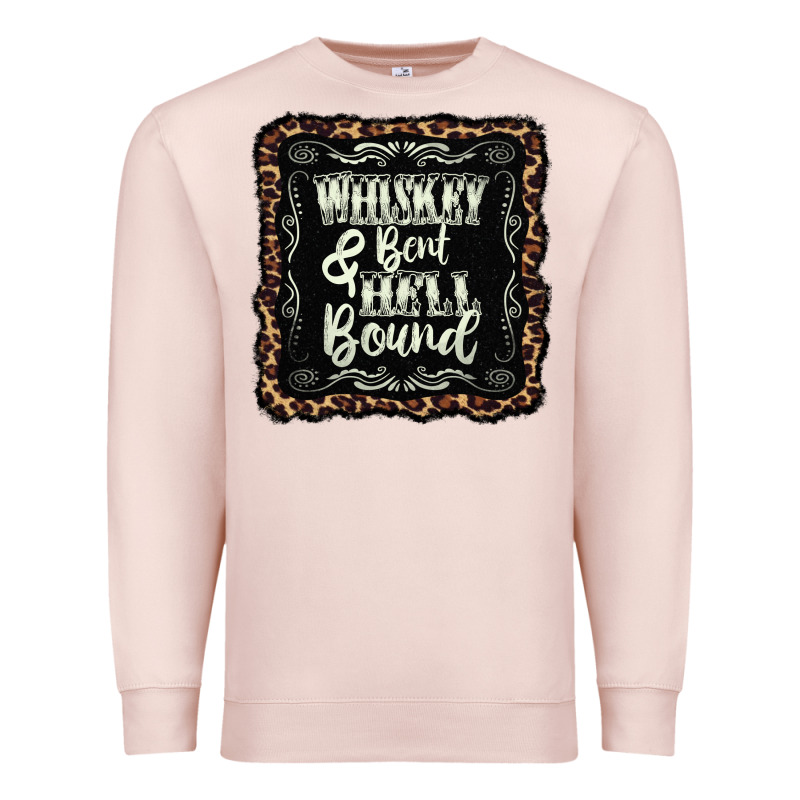 Whiskey Bent Hell Bound Black Premium Sweatshirt by AdoDesignShop | Teevron