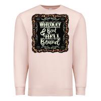 Pale Pink whiskey bent hell bound black Premium Sweatshirt - AdoDesignShop