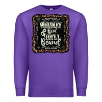Purple whiskey bent hell bound black Premium Sweatshirt - AdoDesignShop