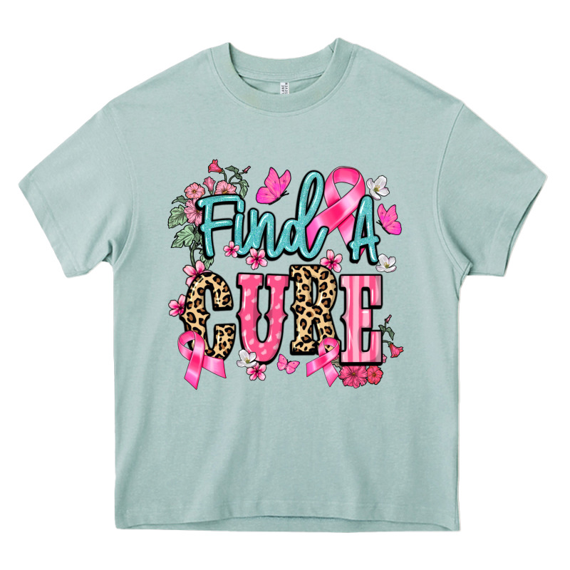 Find A Cure Cancer Awareness Heavy Core Tee by HowdyJamesFarm | Teevron
