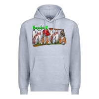 Heather Grey baseball mama Premium Hoodie - SublimationCraftShop