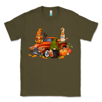 Army Green fall gnome truck Classic Tee - CowGirlArtShop