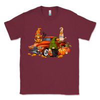 Burgundy fall gnome truck Classic Tee - CowGirlArtShop