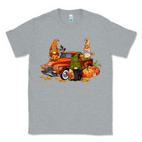 Heather Grey fall gnome truck Classic Tee - CowGirlArtShop