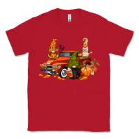 Red fall gnome truck Classic Tee - CowGirlArtShop