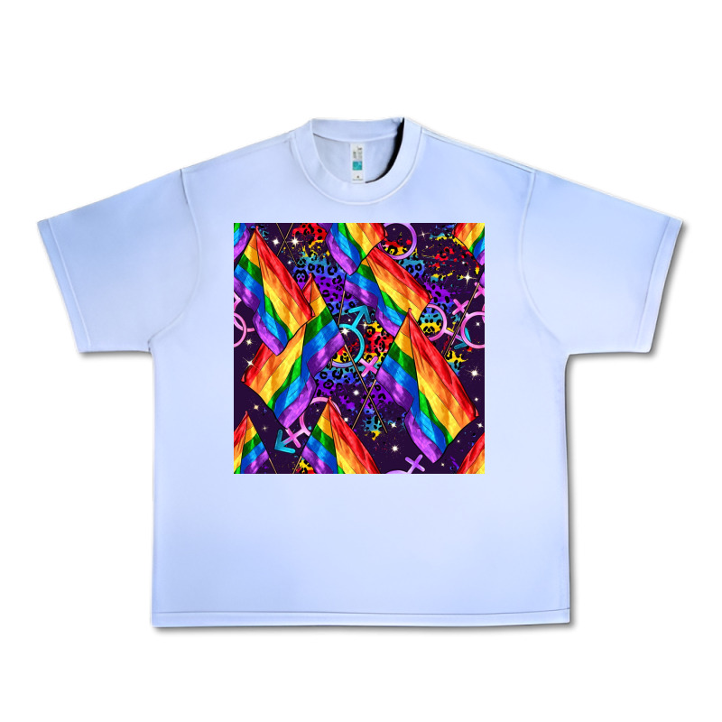 Lgbt Flag Seamless Pattern Urban Heavy Tee by FaDigitalArtStudio | Teevron