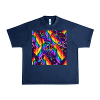 Navy lgbt flag seamless pattern Urban Heavy Tee - FaDigitalArtStudio